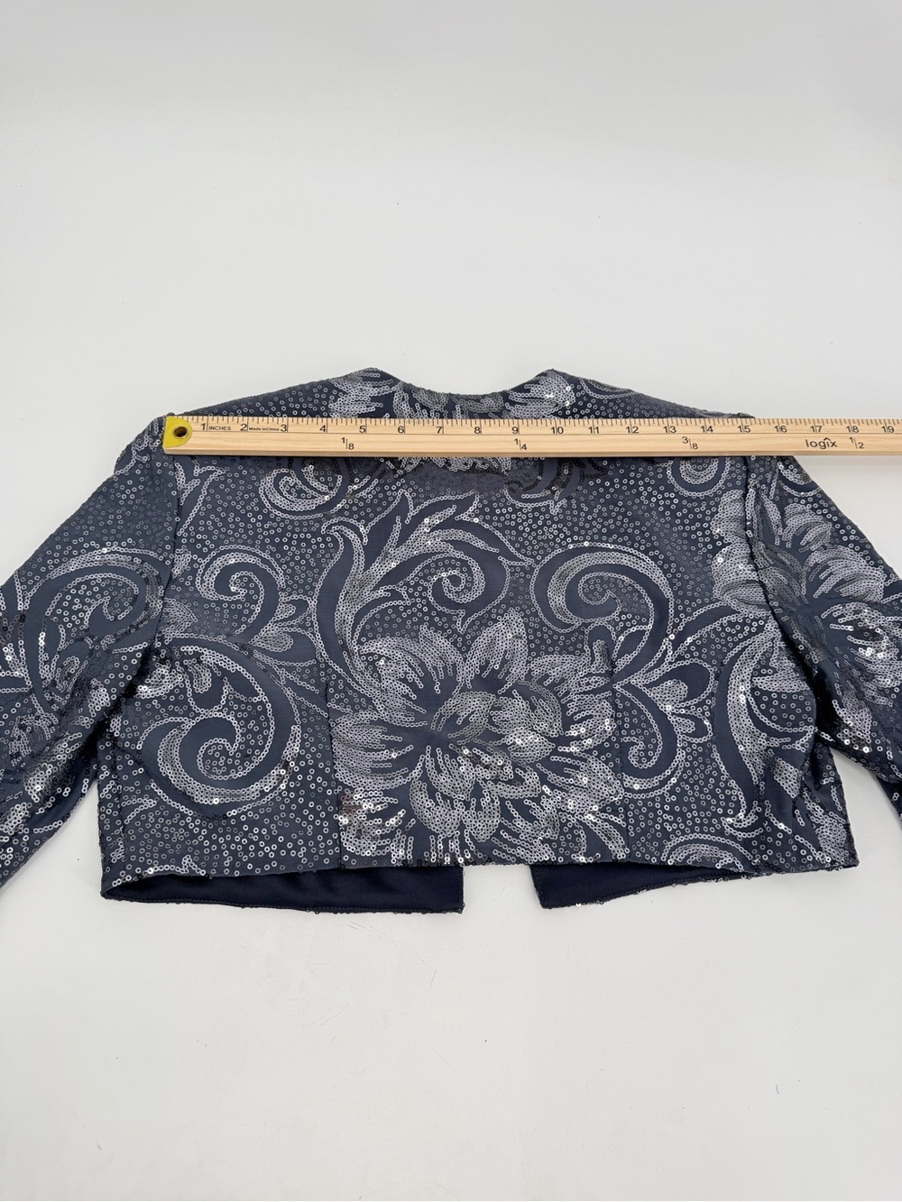 Alex Evenings Jacket Dress Womens 6P Petite 2 Pc Set Blue-gray Sparkle Cocktail - Picture 14 of 14